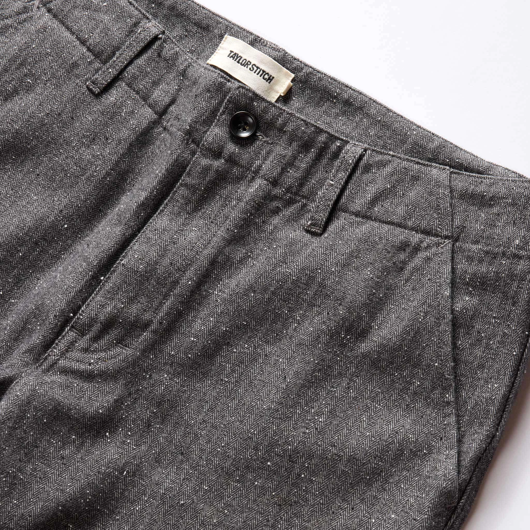 The Carnegie Pant in Granite Herringbone