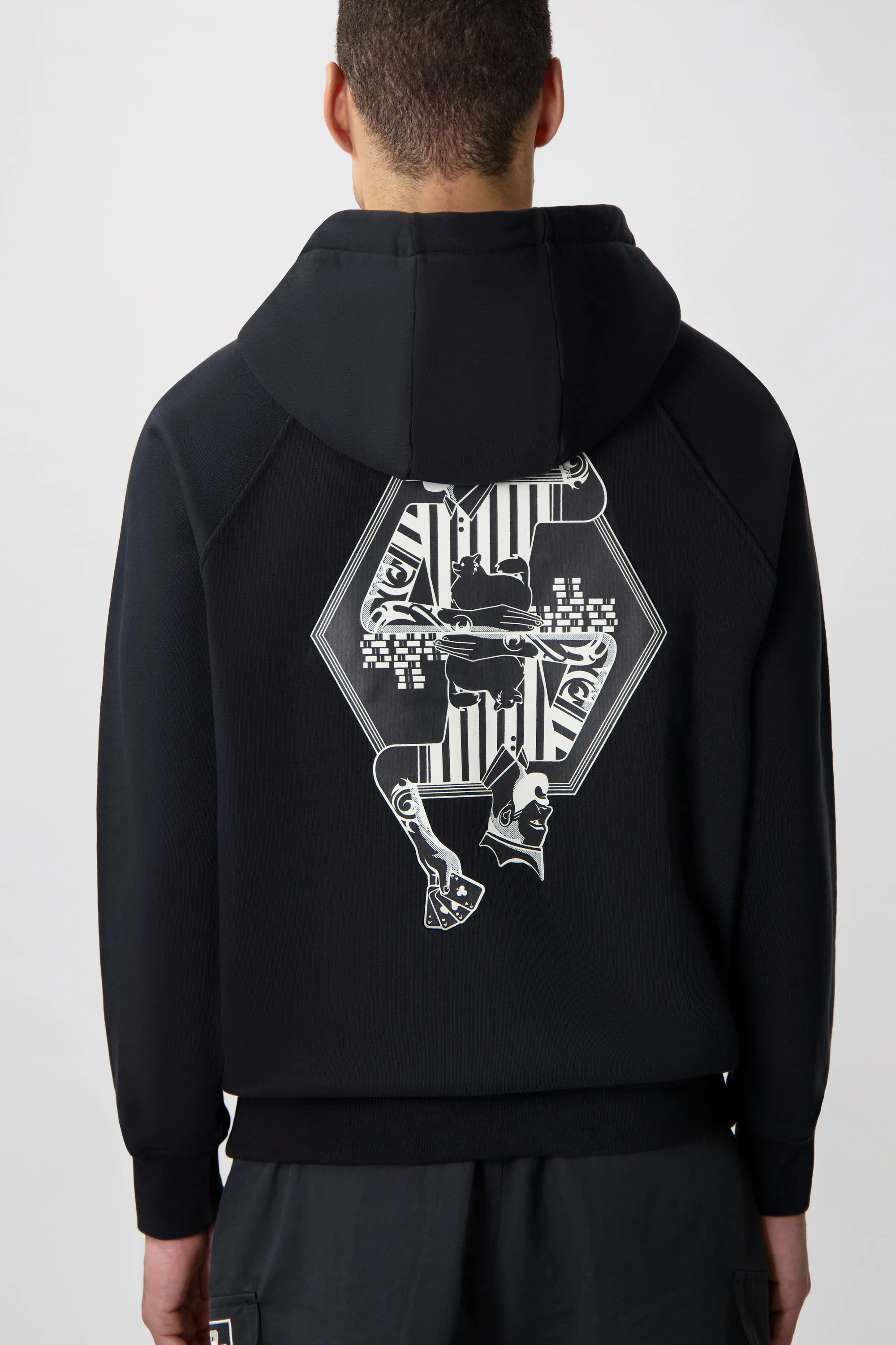 The Club Box Fit Hoodie Jet Black