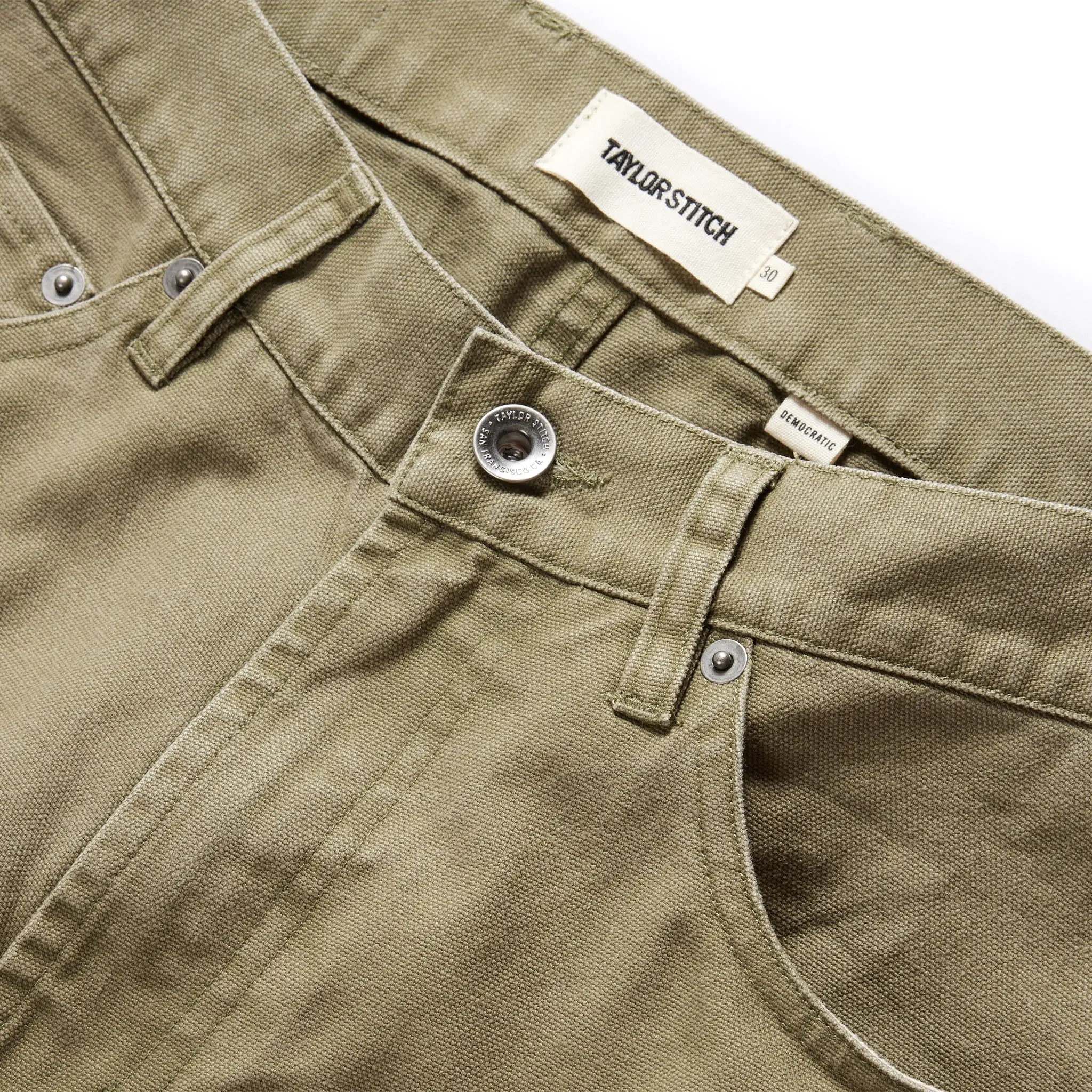 The Democratic All Day Pant in Arid Eucalyptus Canvas