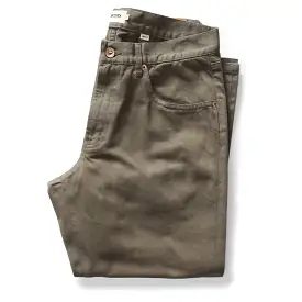 The Democratic All Day Pant in Fatigue Olive Selvage Denim