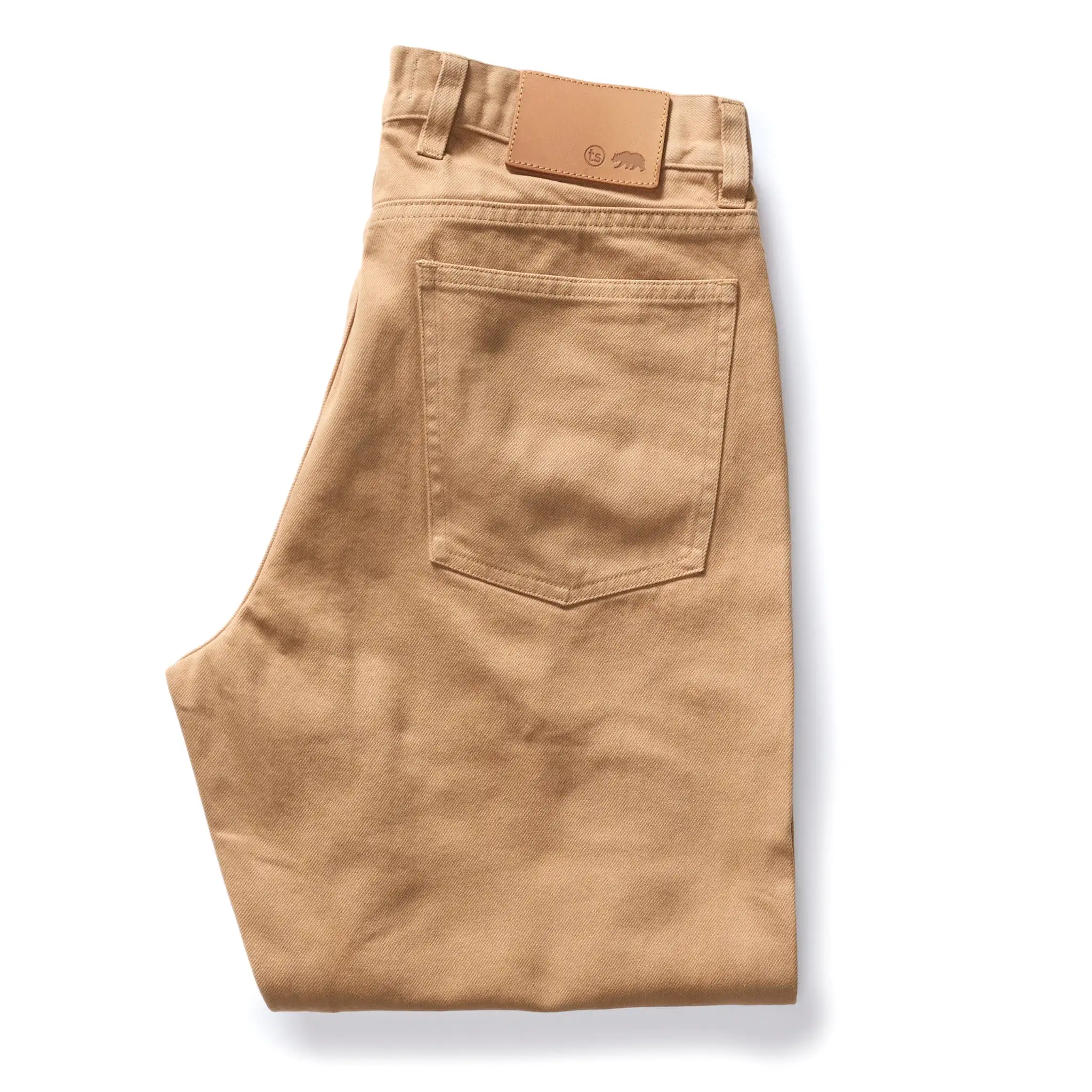 The Democratic All Day Pant in Tobacco Selvage Denim