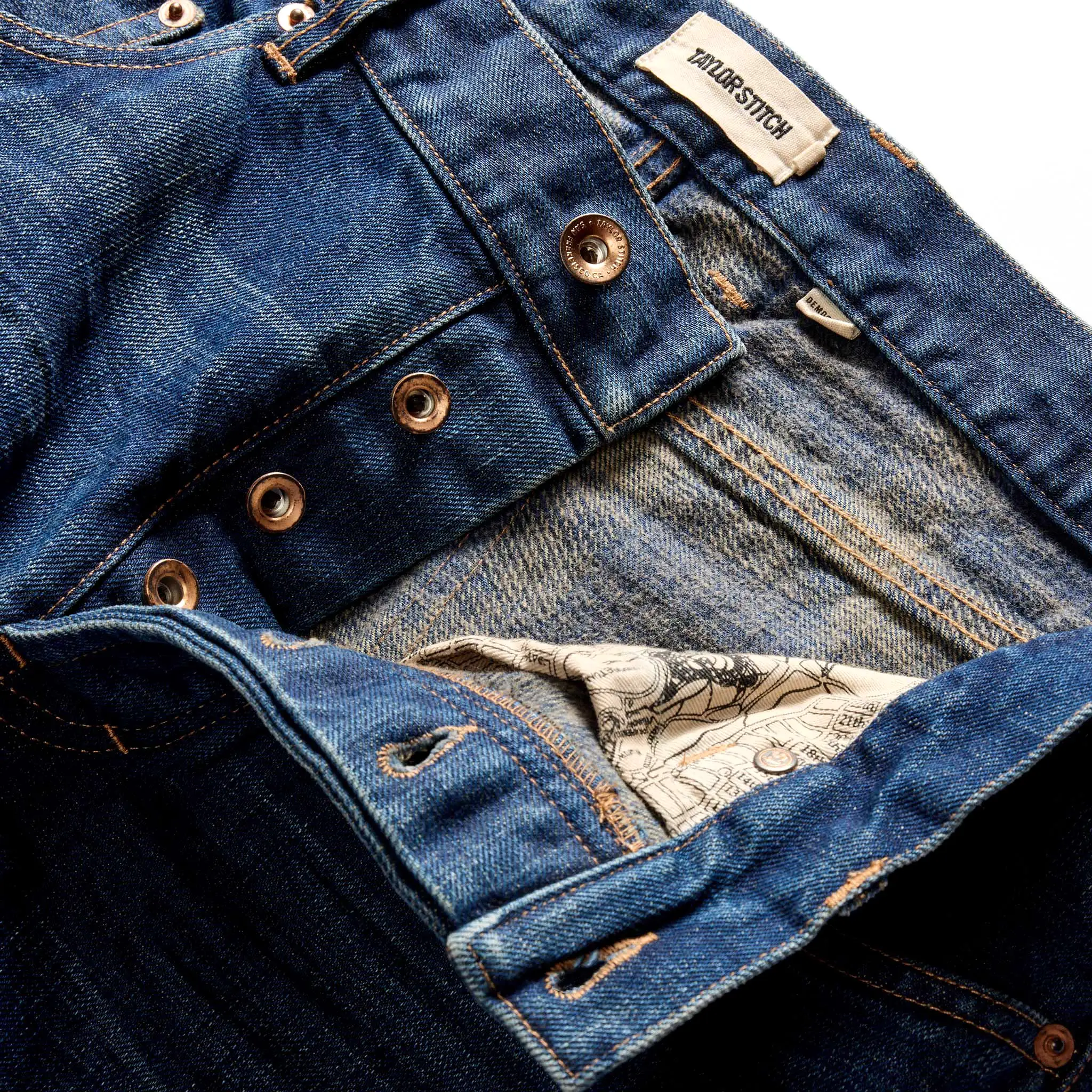 The Democratic Brushed Back Jean in Collins Resin Wash Selvage Denim