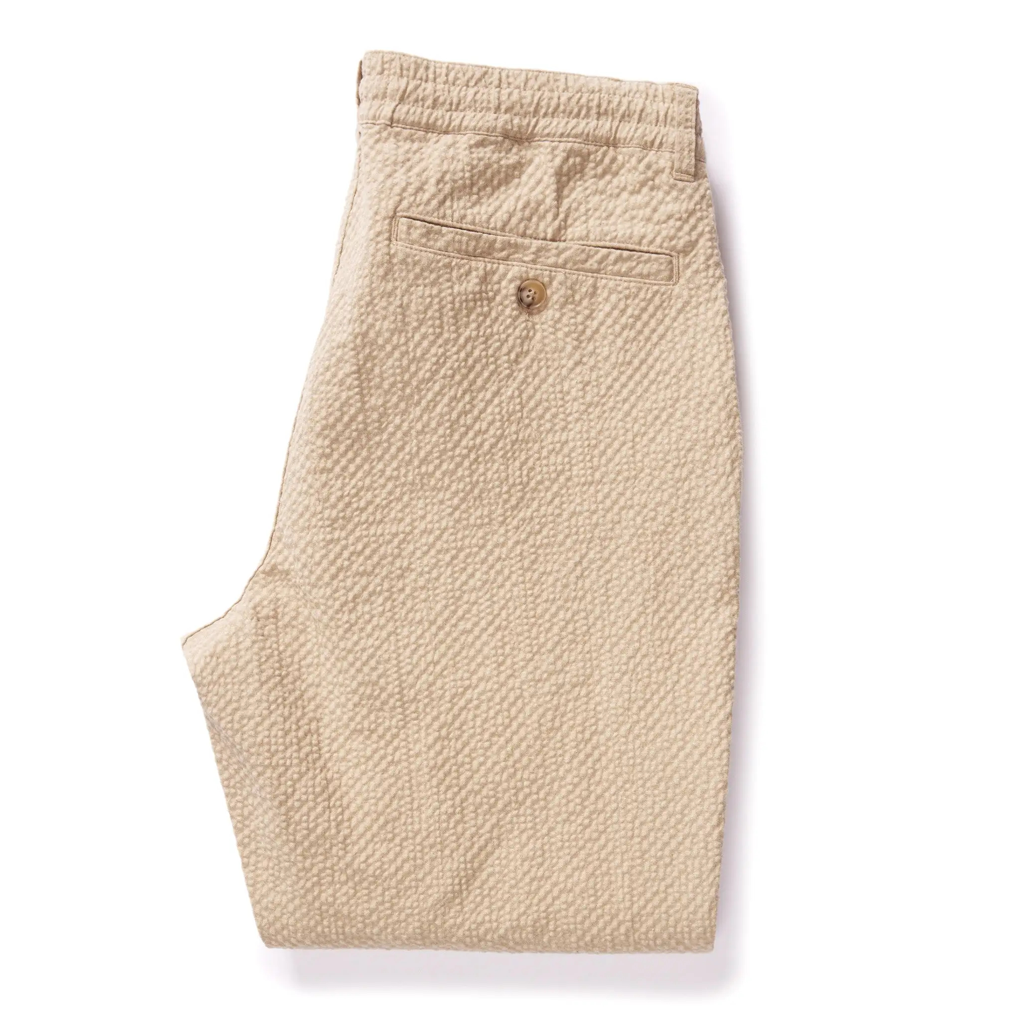 The Easy Pant in Heather Oat Seersucker