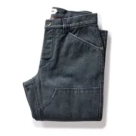 The Lined Chore Pant in Navy Chipped Canvas