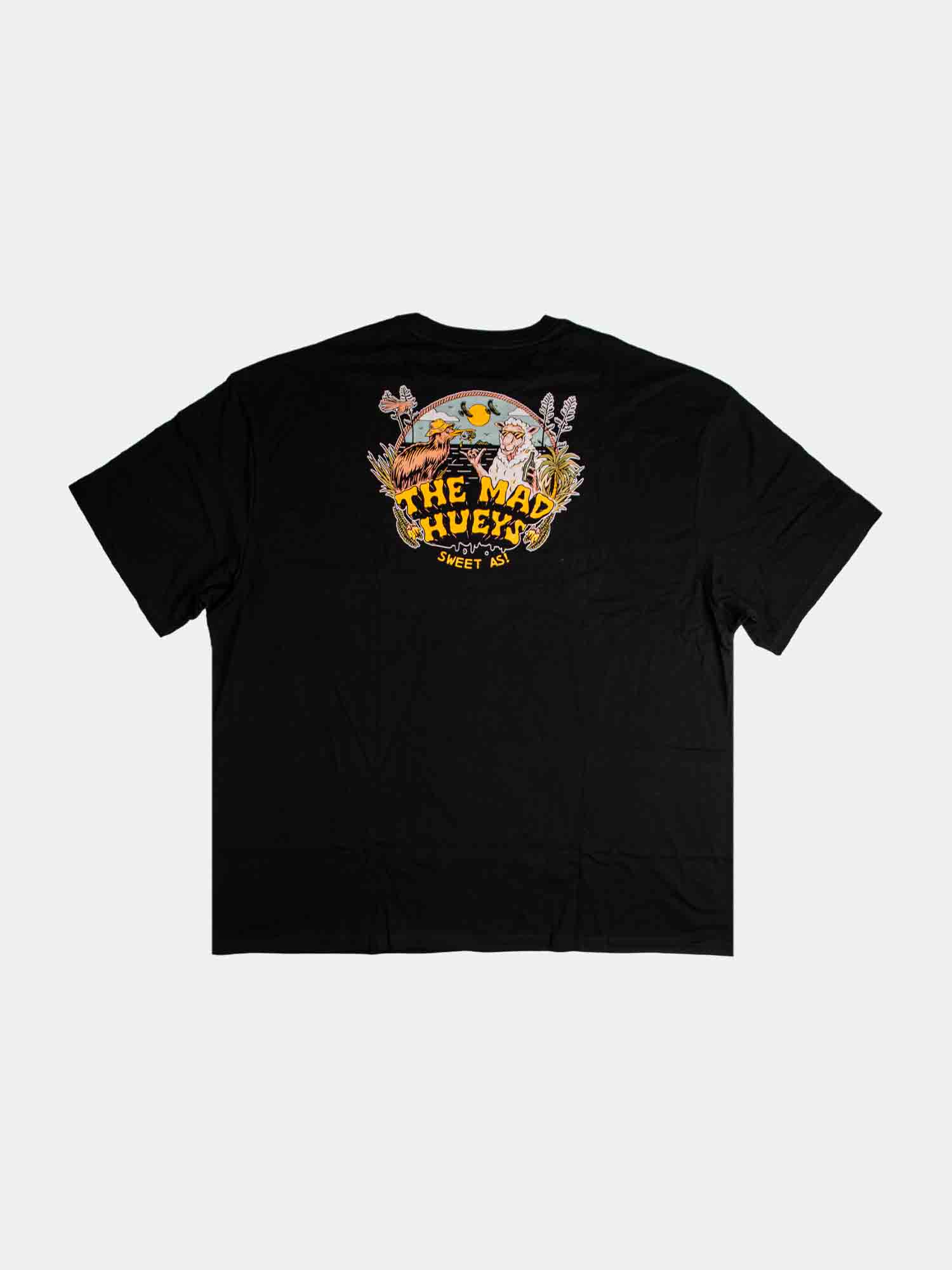 The Mad Hueys Sweet As NZ Tee - Black