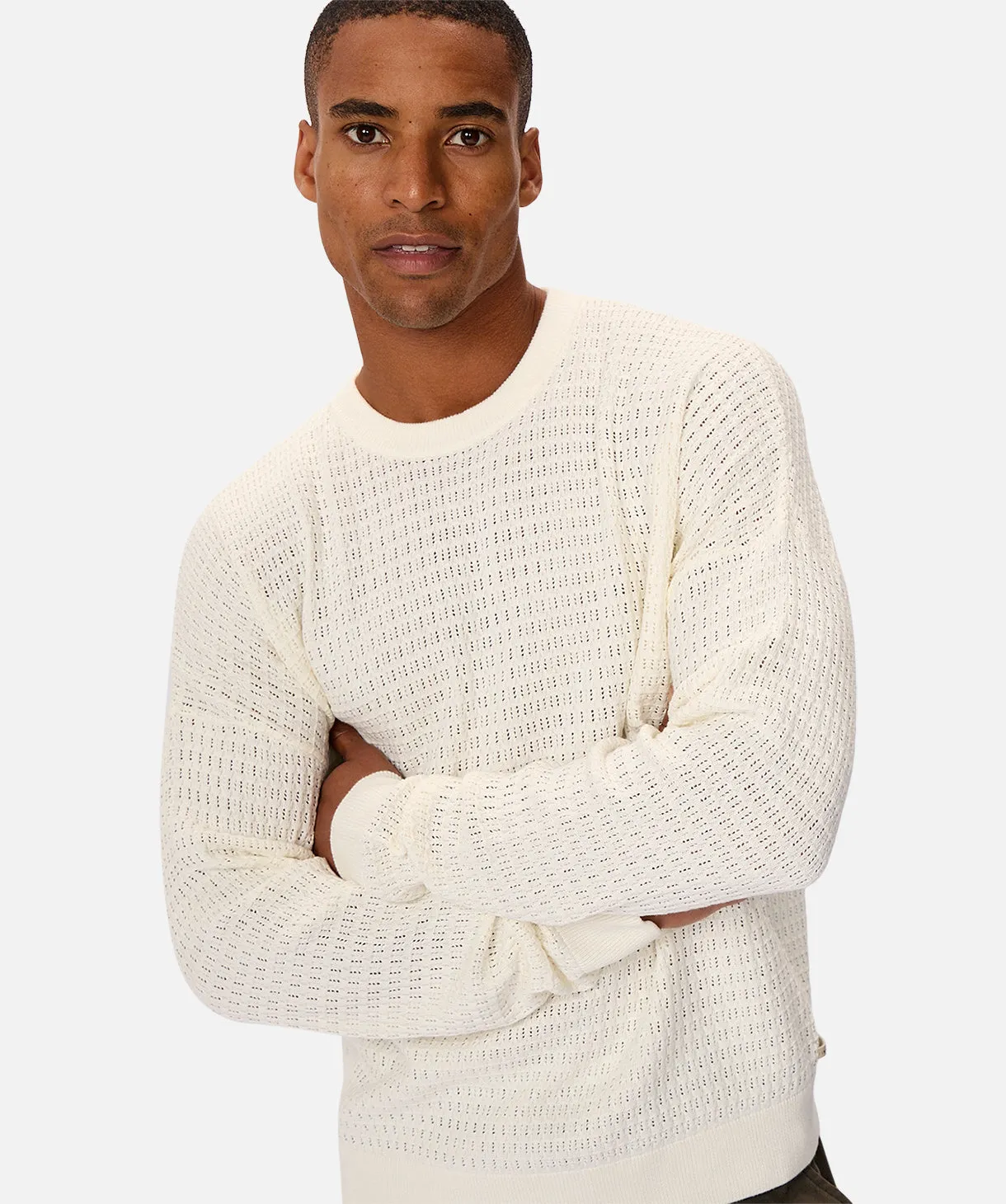 The Nunez Long Sleeve Sweater - Chalk