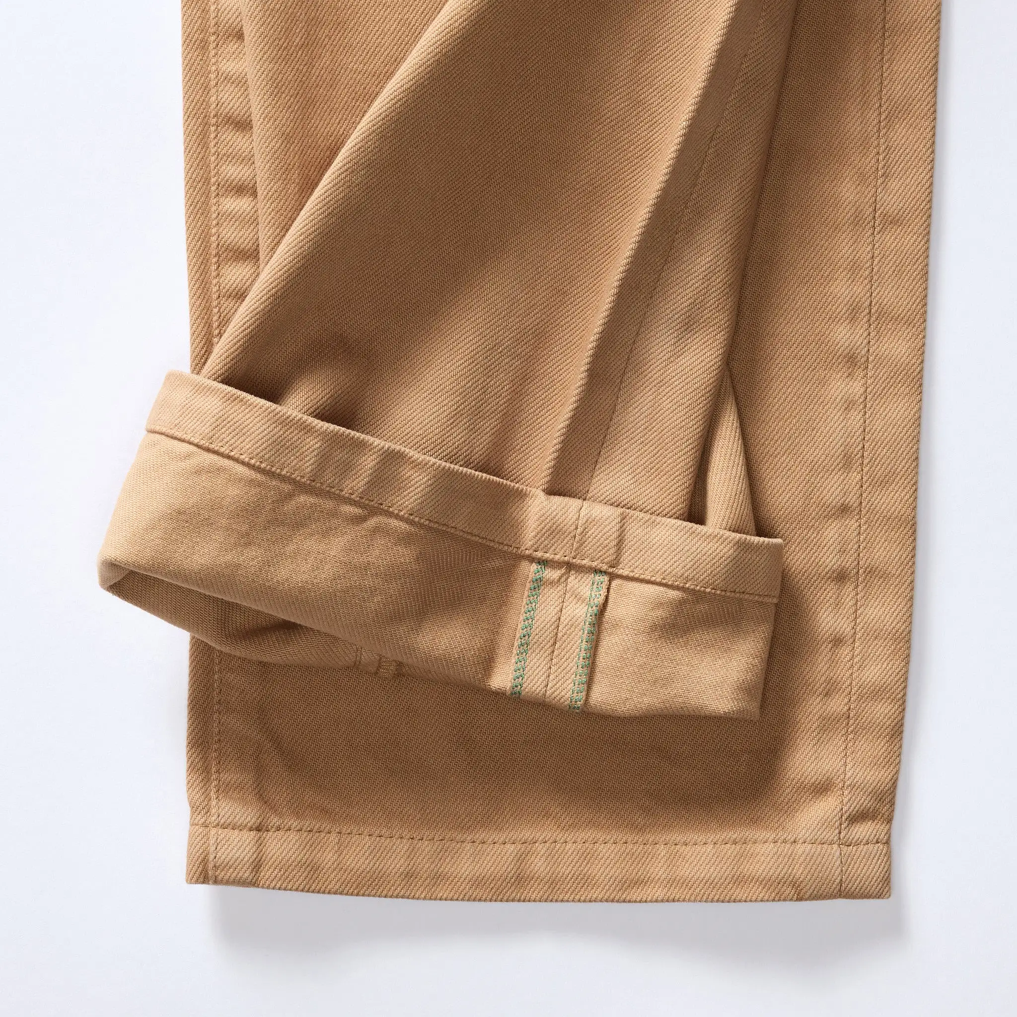 The Slim All Day Pant in Tobacco Selvage Denim