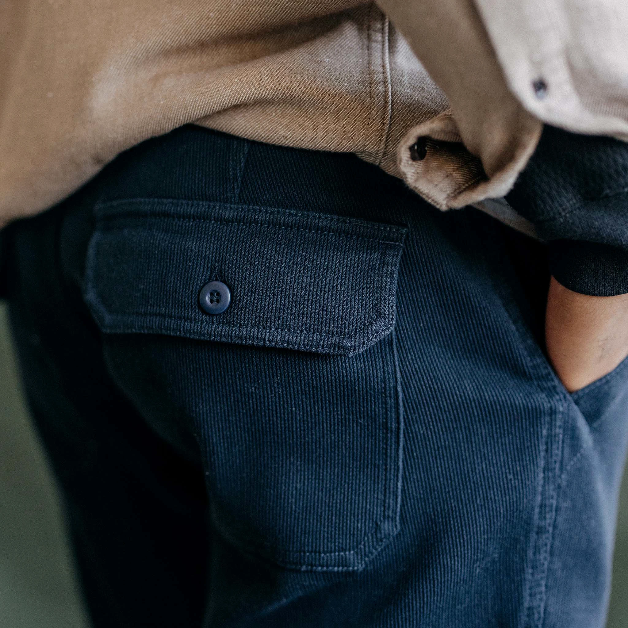 The Trail Pant in Dark Navy Bedford Cord