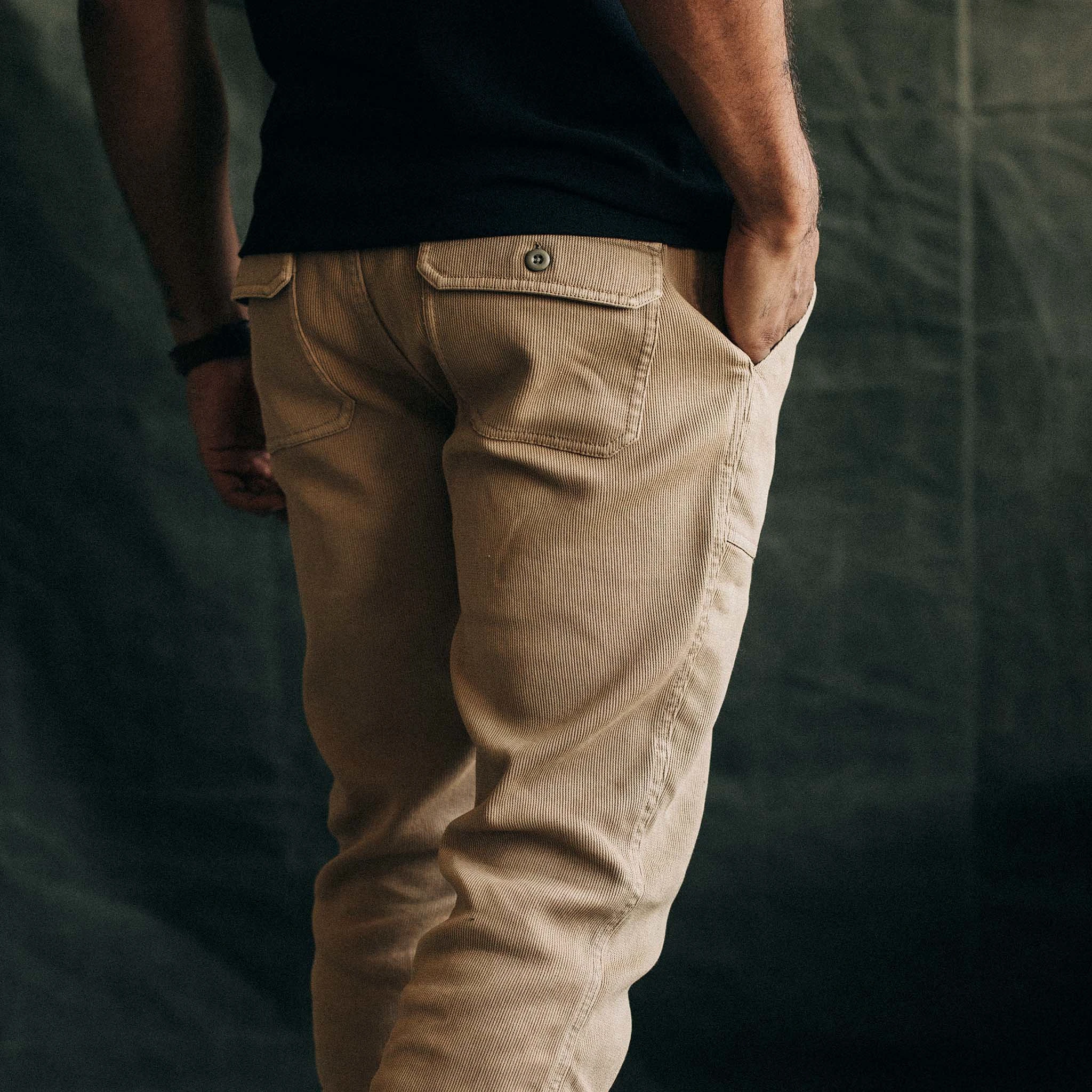 The Trail Pant in Light Khaki Bedford Cord