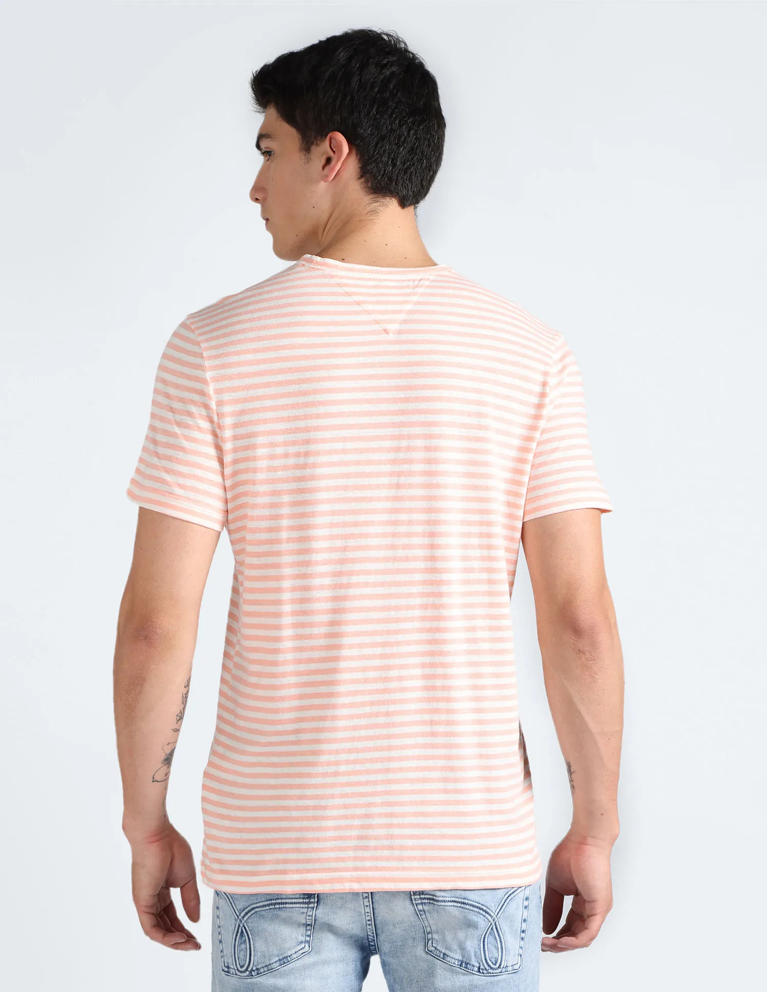 Tommy Hilfiger Cotton Linen Striped T-Shirt