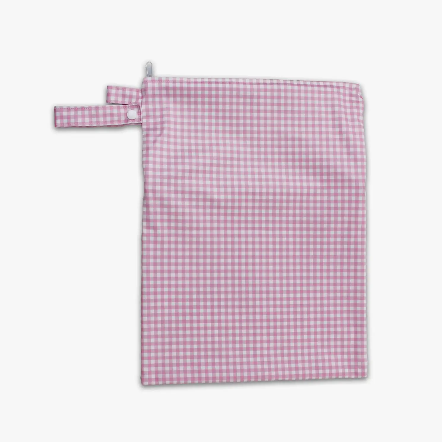 Tyoub Waterproof Stay-dry Zip Wet Bag– Pink White Gingham Check