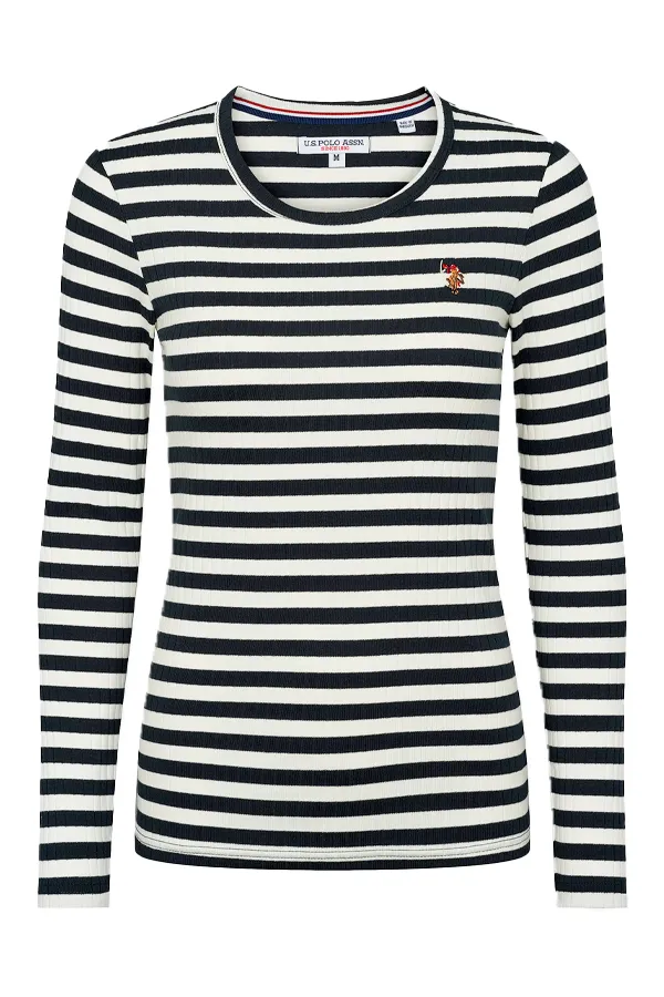 U.S. POLO ASSN. Women L/S T-shirt Chanett Navy