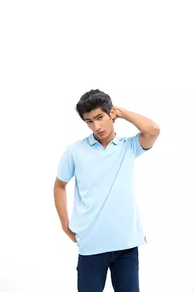 V NECK REGULAR FIT COTTON POLO SHIRT