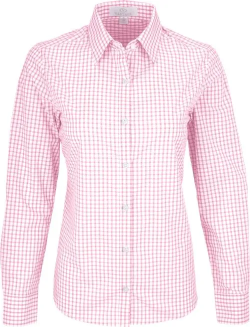 Vantage Ladies Easy-Care Gingham Check Shirt