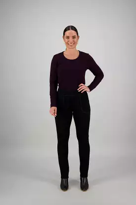 Vassalli -  Merino Relaxed Slim Pull On Pant - Back