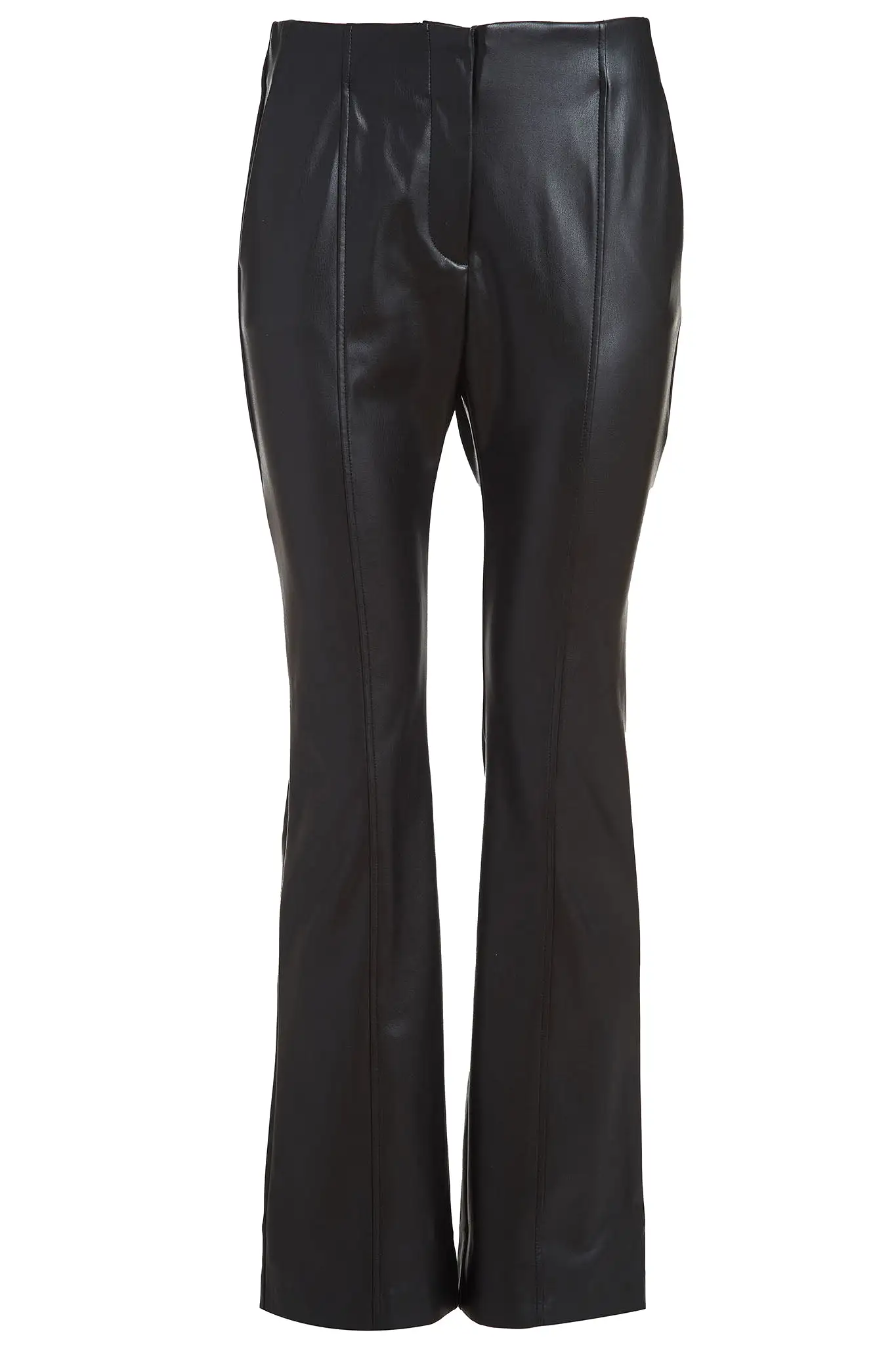 Vegan Leather Perfect Flare Leg Pant With Stretch - The Harrison