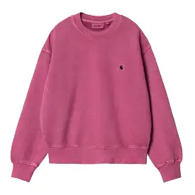 W' NELSON SWEATSHIRT MAGENTA GARMENT DYED