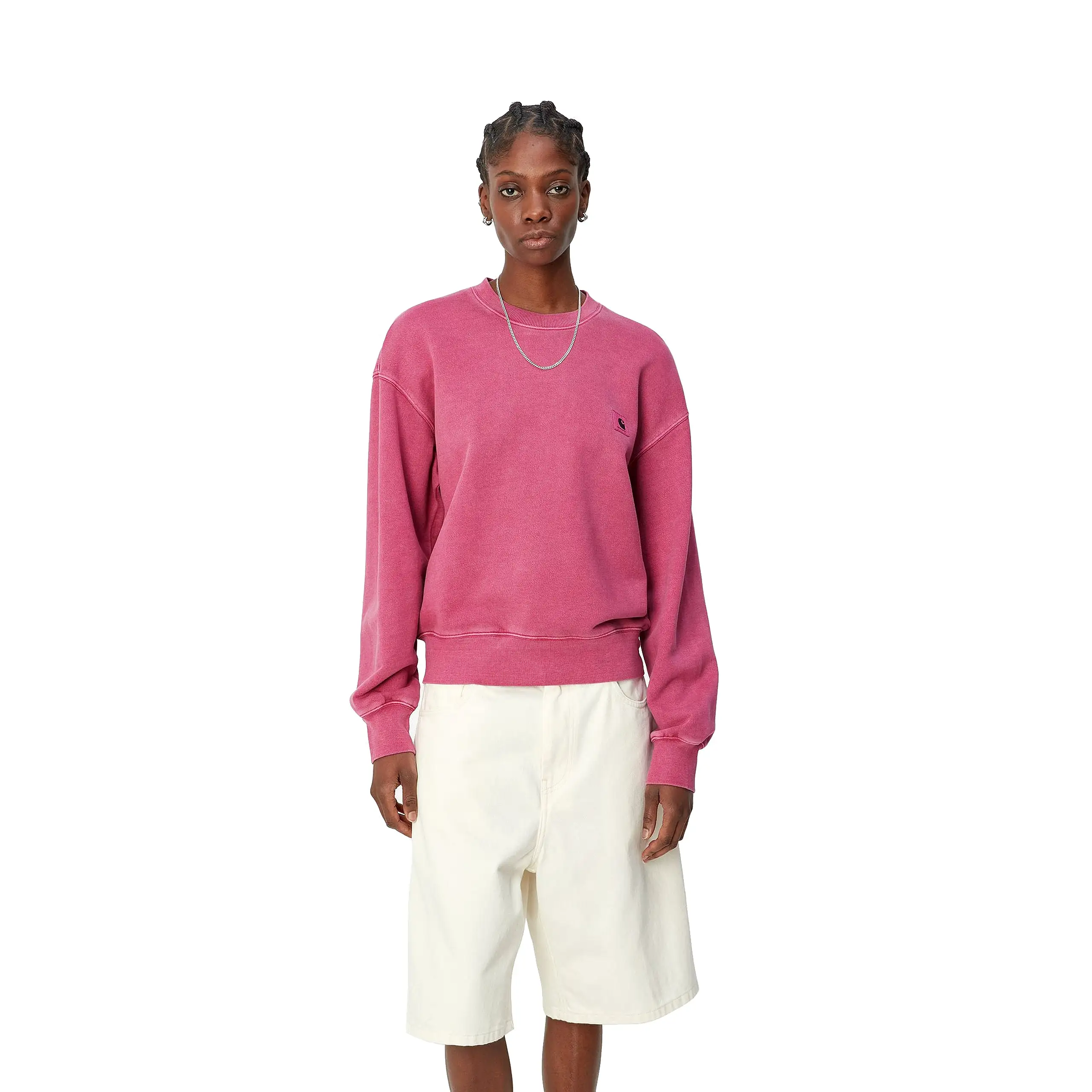 W' NELSON SWEATSHIRT MAGENTA GARMENT DYED