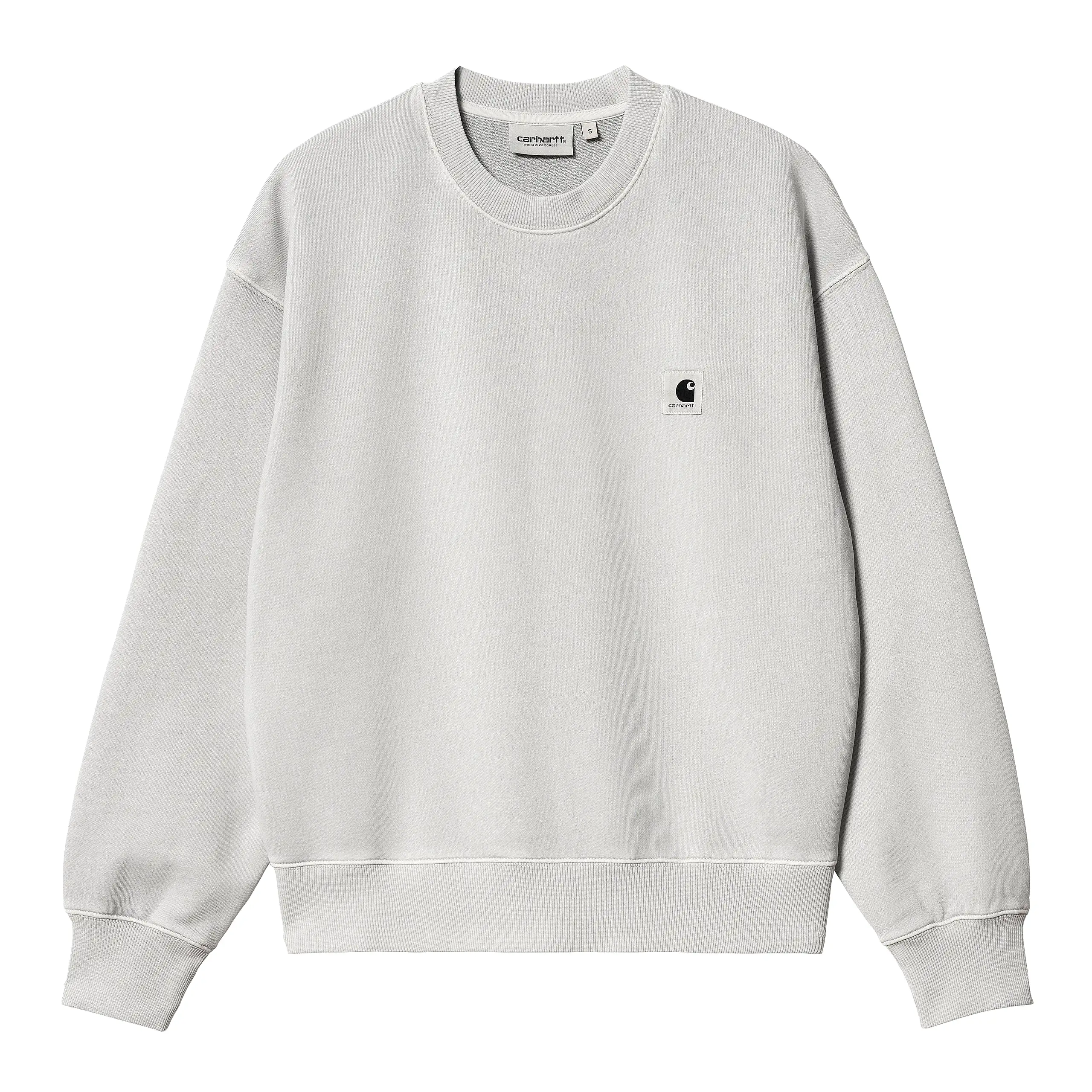 W' NELSON SWEATSHIRT SONIC SILVER GARMENT DYED