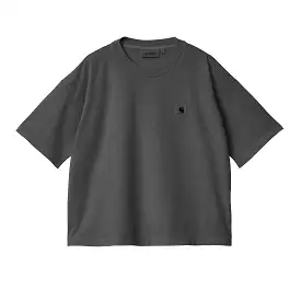 W' S/S NELSON T-SHIRT CHARCOAL GARMENT DYED