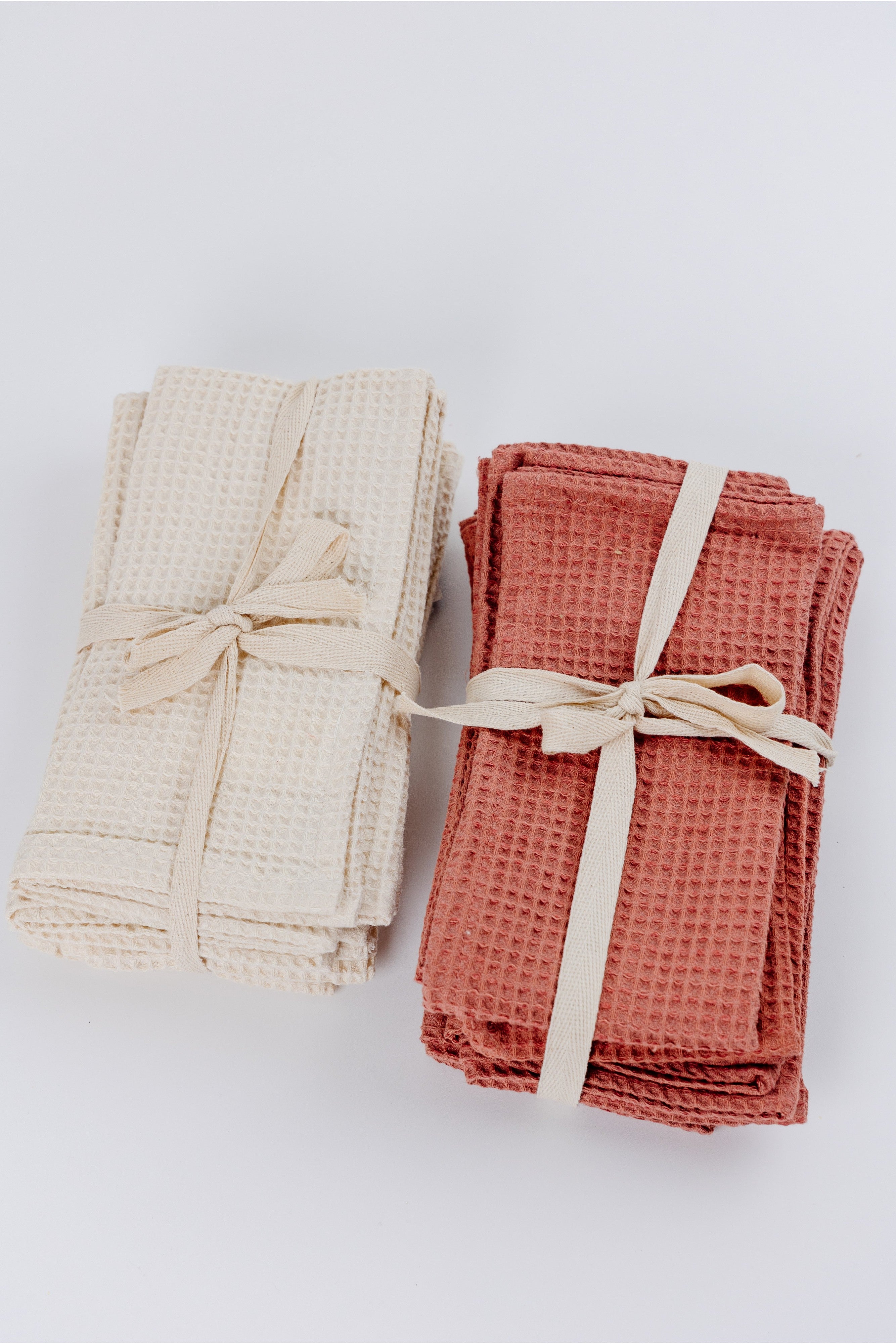 Waffle Linen Cotton Napkins - Set of 4