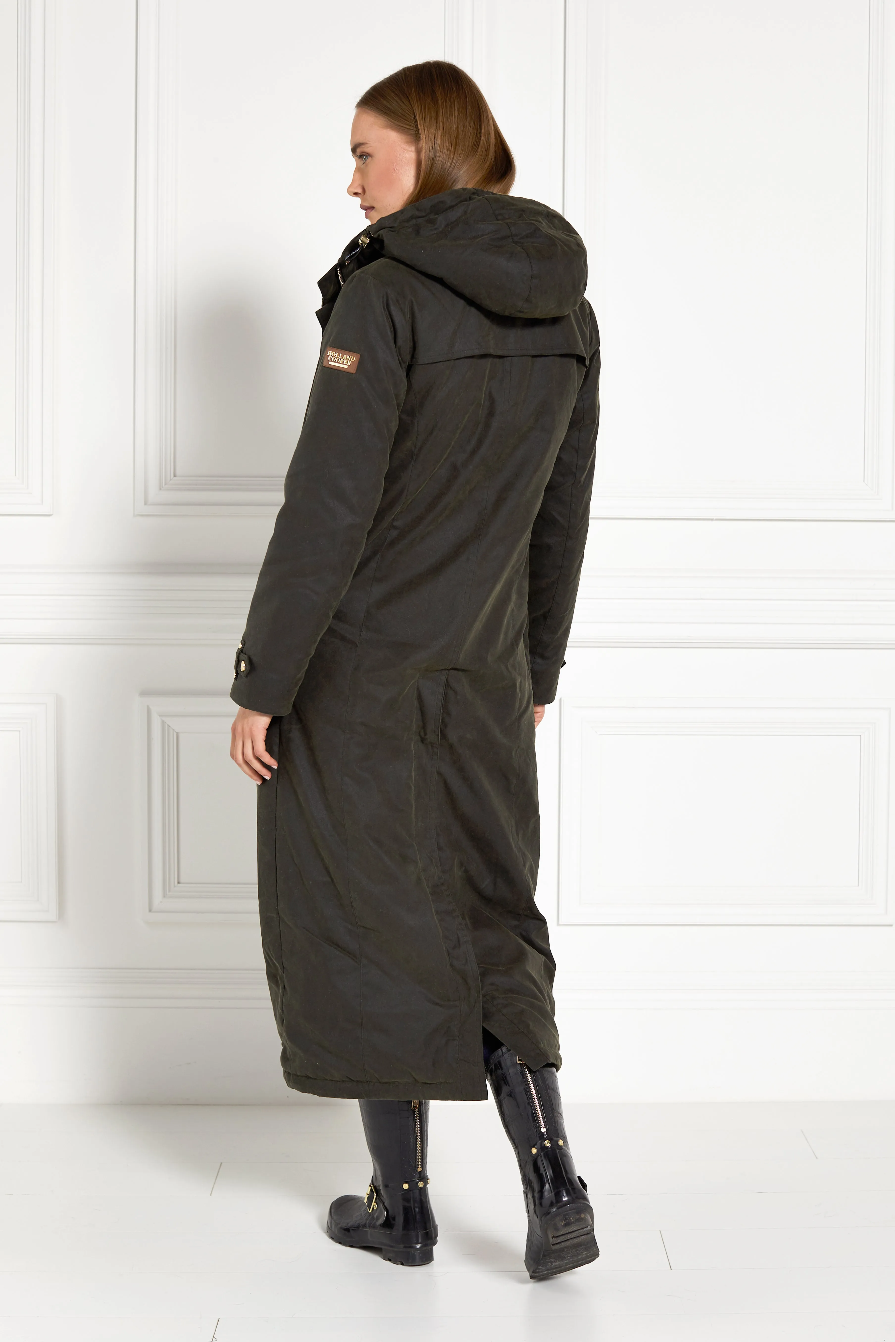 Wax Longline Field Coat (Dark Olive)