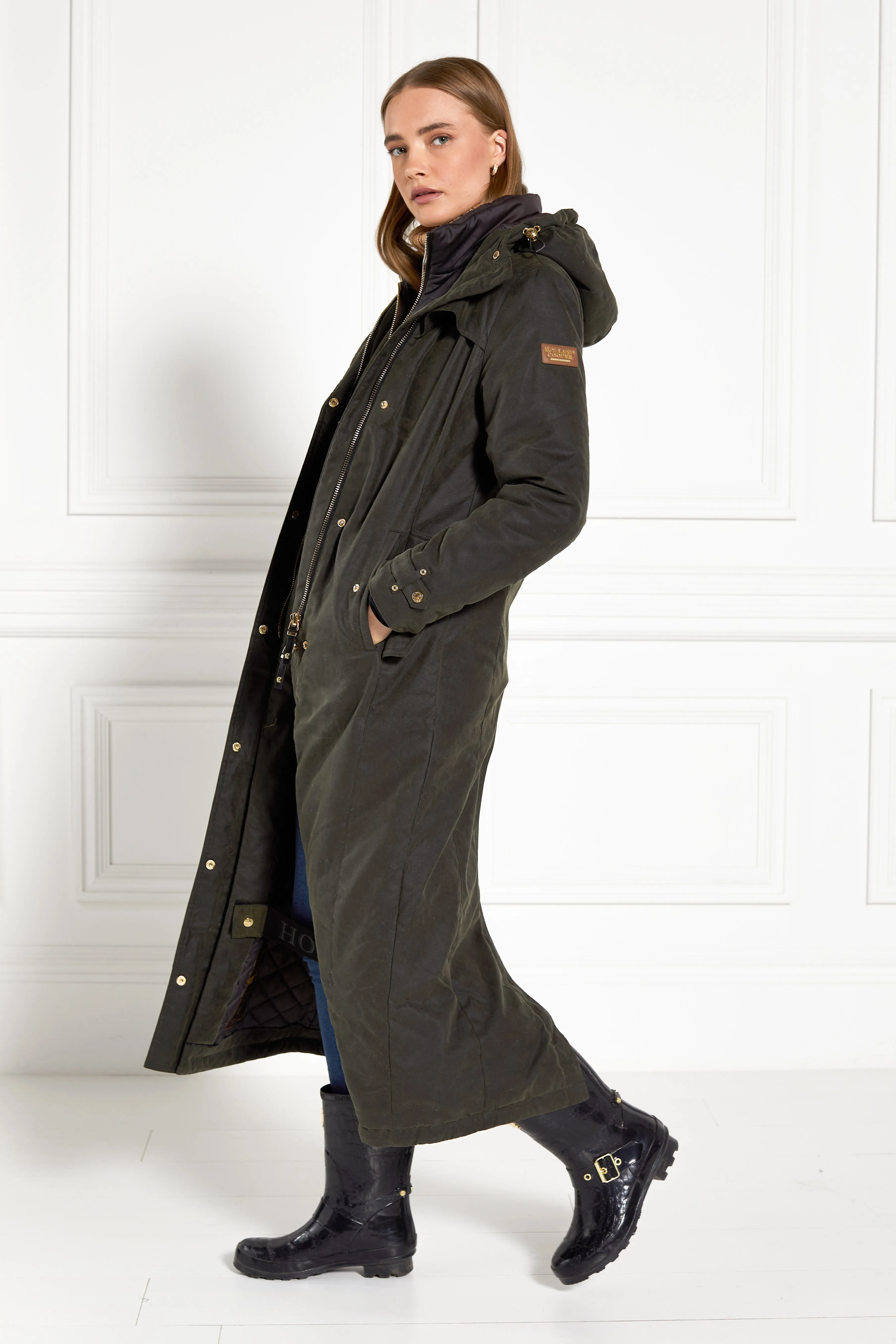 Wax Longline Field Coat (Dark Olive)