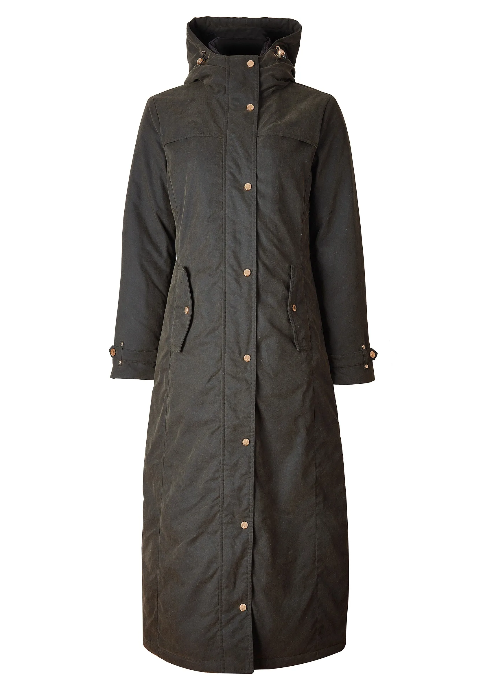 Wax Longline Field Coat (Dark Olive)