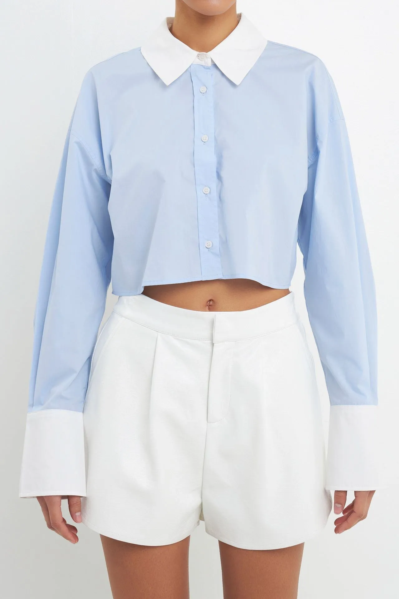 White Collar Button Down