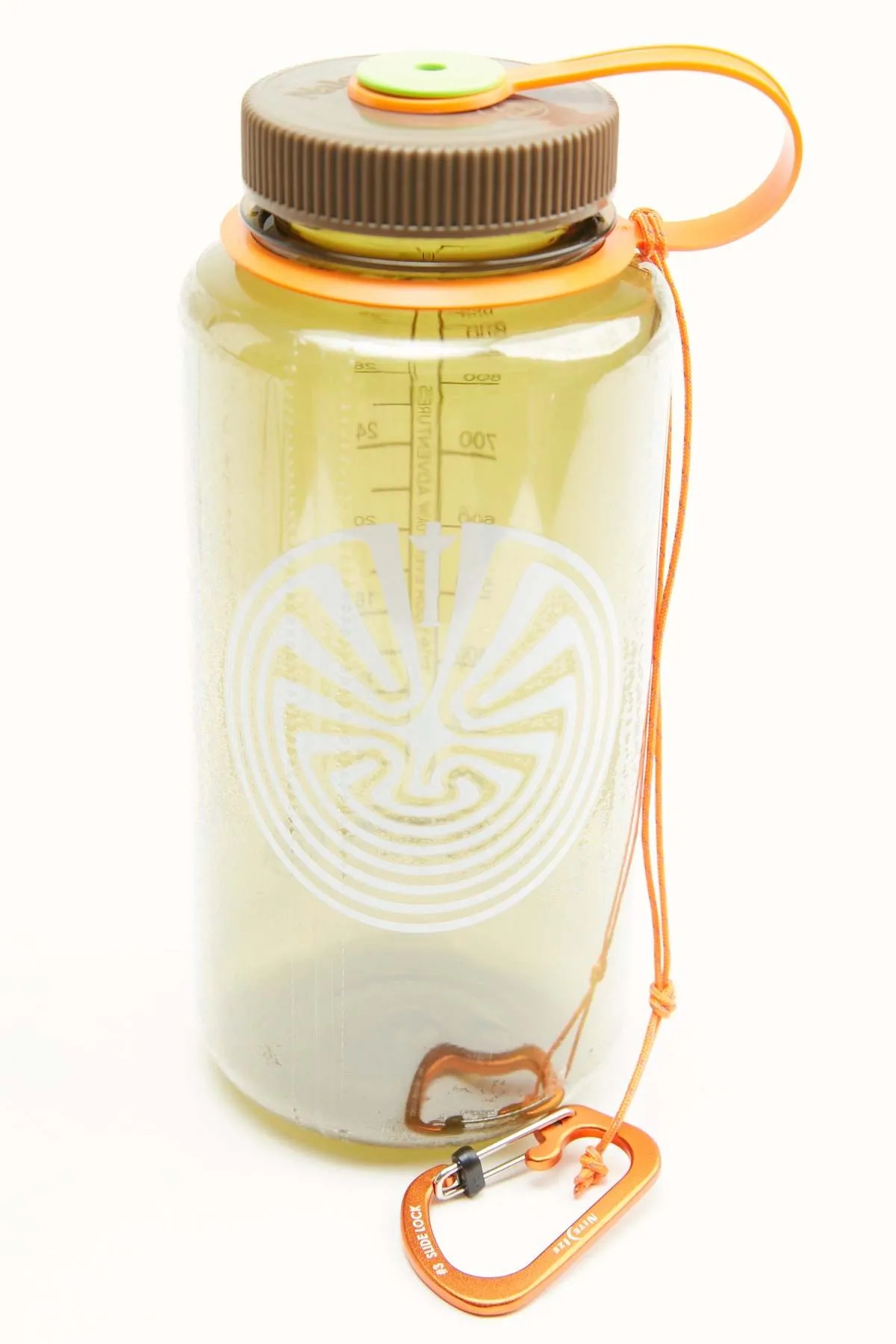 x Totem Brand Co. x Nalgene Totem in the Maze" 32 oz. Tritan Wide Mouth Bottle - Olive/Espresso-Pumpkin-Kiwi